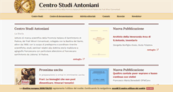 Desktop Screenshot of centrostudiantoniani.it